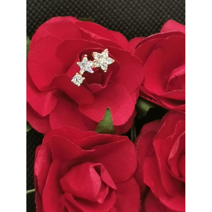 Piercing Etoilé  avec 3 taille différentes en titane et zirconium