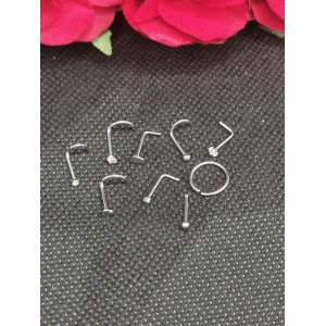 Piercing Nez  ensemble de petits strass coeur et boules