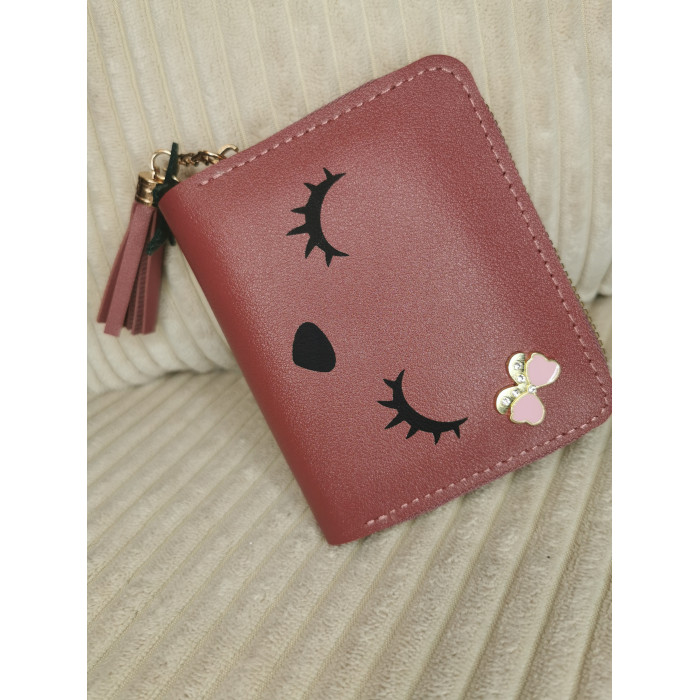 Portes feuilles Poupy en simili cuir avec des yeux