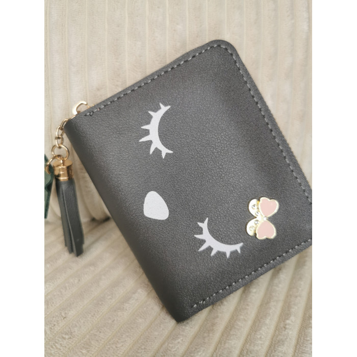 Portes feuilles Poupy en simili cuir avec des yeux