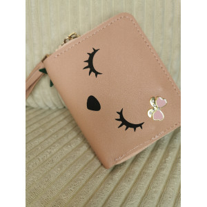 Portes feuilles Poupy en simili cuir avec des yeux