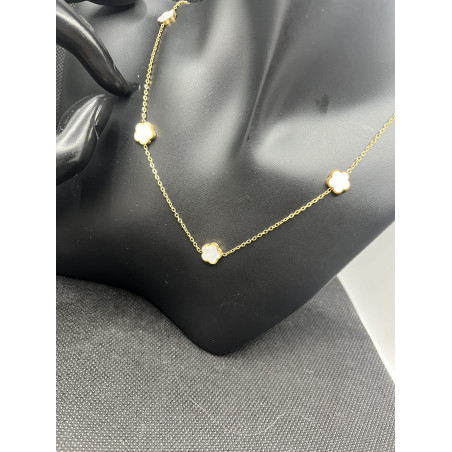 Parure Celeste trèfles en acier inoxydable