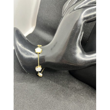 Parure Celeste trèfles en acier inoxydable
