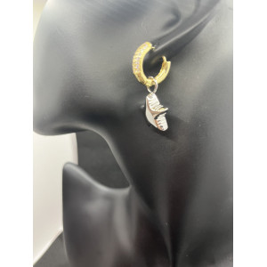 Boucles D'oreilles Espoir avec étoiles soit doré ou argenté.