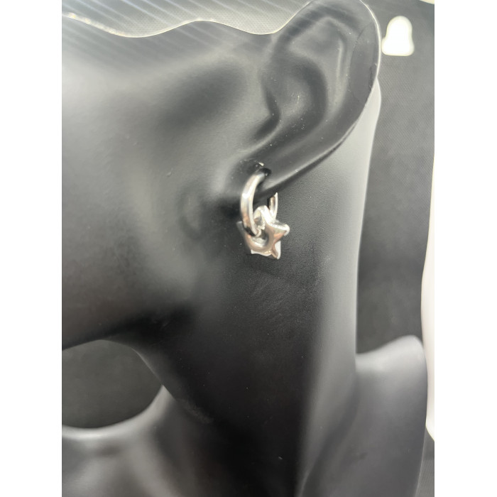 Boucles D'Oreilles Etoilé en acier inoxydable.