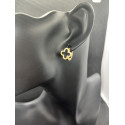Boucles D'Oreilles Amelia avec trèfle en acier inoxydable doré