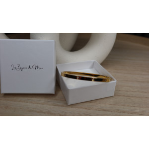 Bracelet Lucille avec zirconium en acier inoxydable doré