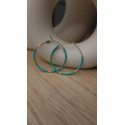 Boucles D'Oreilles Alya créoles avec perles de couleurs en acier inoxydable doré .