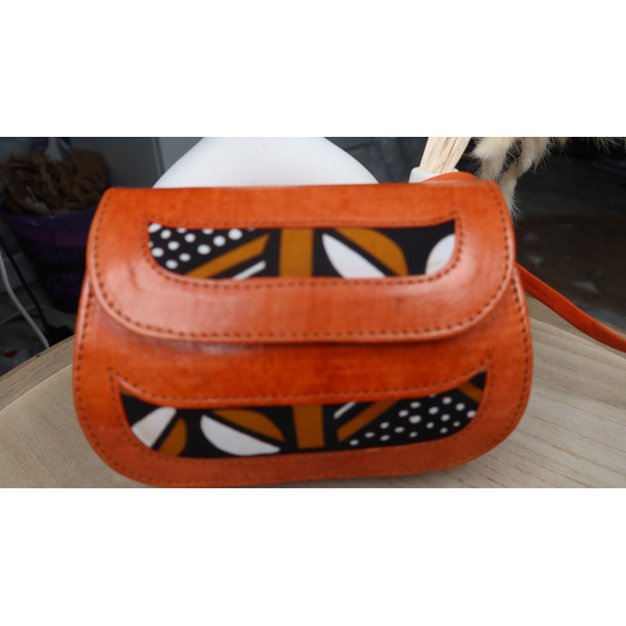 Sac à main Vicentia en cuir véritable fabrication artisanal sénégalaise.