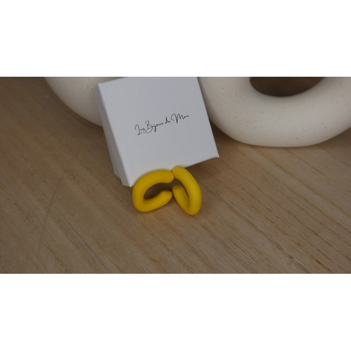 Boucles D'Oreilles Sahara de frome géométrique attache en plastique pour ne pas blesser les oreilles