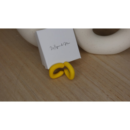 Boucles D'Oreilles Sahara de frome géométrique attache en plastique pour ne pas blesser les oreilles