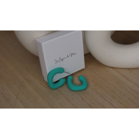 Boucles D'Oreilles Sahara de frome géométrique attache en plastique pour ne pas blesser les oreilles