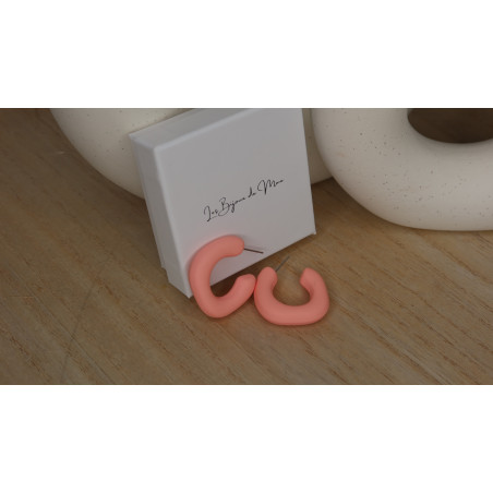 Boucles D'Oreilles Sahara de frome géométrique attache en plastique pour ne pas blesser les oreilles