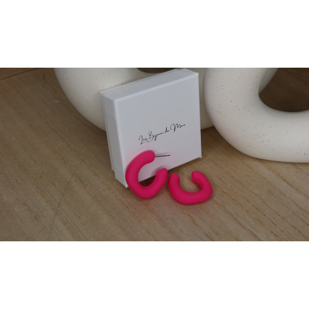 Boucles D'Oreilles Sahara de frome géométrique attache en plastique pour ne pas blesser les oreilles