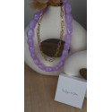 Collier Prestige avec perles de couleurs