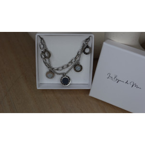 Bracelet Capucine avec charmes en acier inoxydable doré ou silver