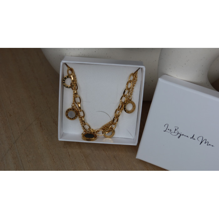 Bracelet Capucine avec charmes en acier inoxydable doré ou silver