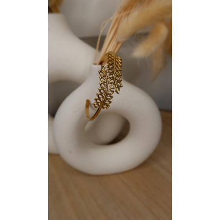 Bracelet Celima en acier inoxydable avec des feuilles