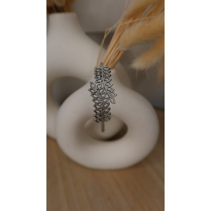 Bracelet Celima en acier inoxydable avec des feuilles