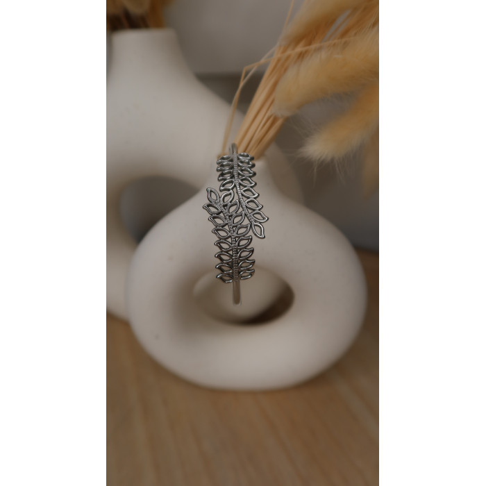 Bracelet Celima en acier inoxydable avec des feuilles