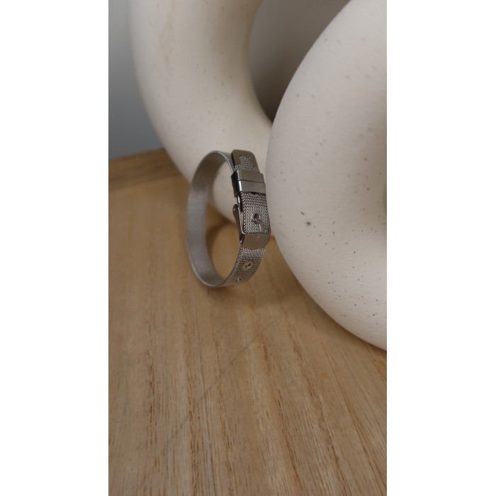 Bracelet Cara en forme de ceinture en acier inoxydable doré ou silver