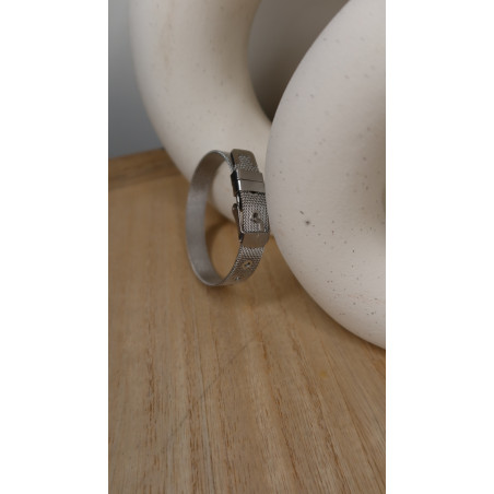 Bracelet Cara en forme de ceinture en acier inoxydable doré ou silver
