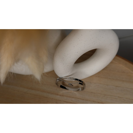 Bracelet Cham avec une chainette et un coeur en acier inoxydable doré ou argenté