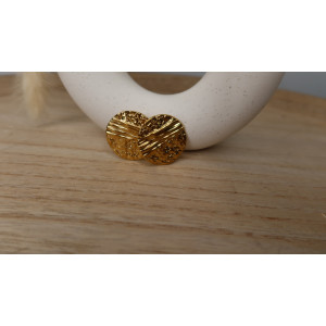 Boucles D'Oreilles Celena ronde en acier inoxydable