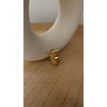 Bague Cilia en forme de ceinture en acier inoxydable doré ou silver réglable