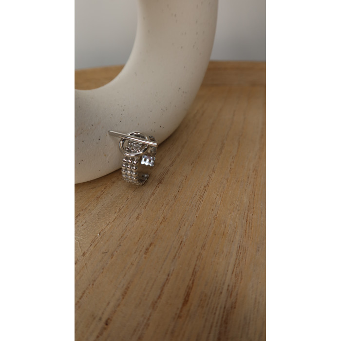Bague Cilia en forme de ceinture en acier inoxydable doré ou silver réglable