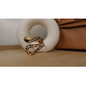 Bracelet Chayane de forme géométrique en métal doré