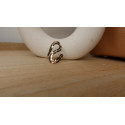 Bague Chayane de forme géométrique en métal doré