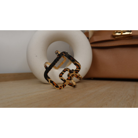 Bracelet Cillia en forme géométrique en métal doré