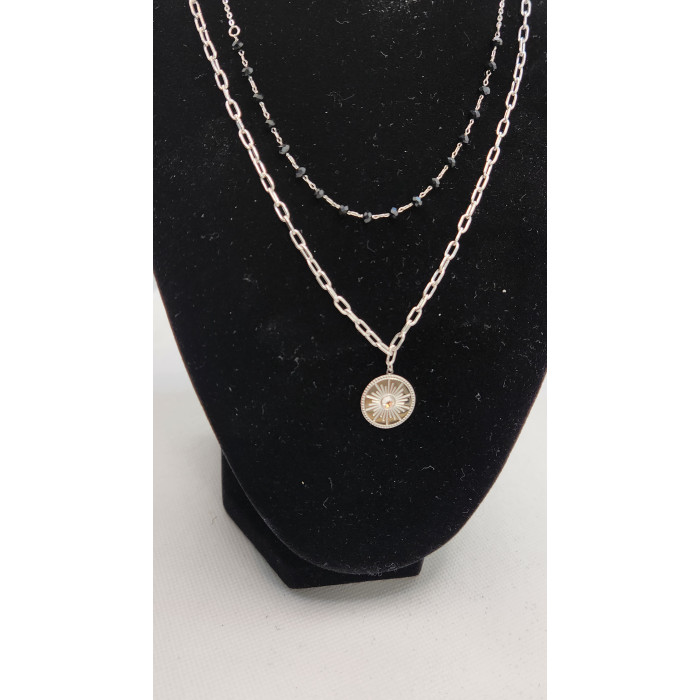 Collier double rangs silver - Les Bijoux de Madame