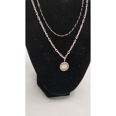 Collier double rangs silver - Les Bijoux de Madame