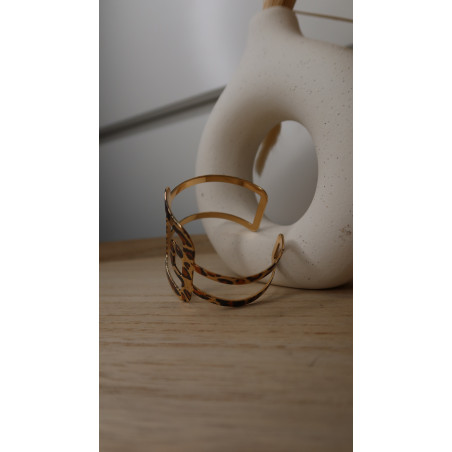 Bracelet Cillia en forme géométrique en métal doré