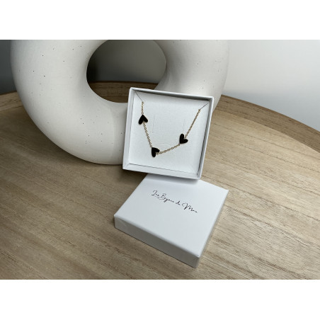 Bracelet Lala avec 3coeur d’une finesse incroyable idéal pour offrir à Noël en acier inoxydable 316L