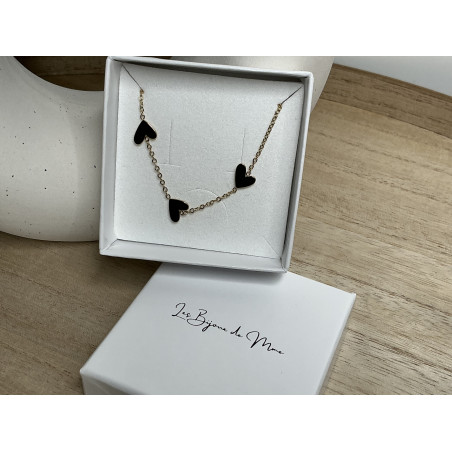 Bracelet Lala avec 3coeur d’une finesse incroyable idéal pour offrir à Noël en acier inoxydable 316L