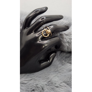 Bague Double Rangs Doré