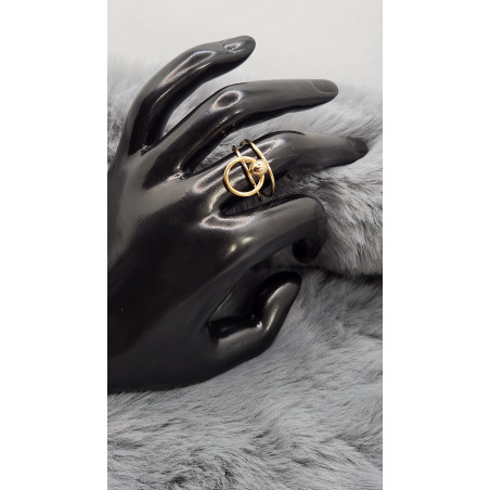 Bague Double Rangs Doré - Les Bijoux de Madame