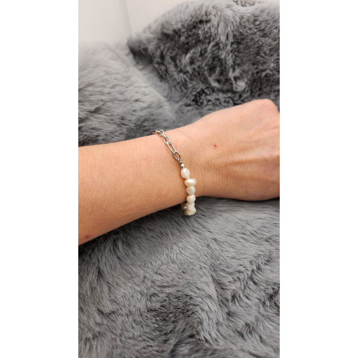 Bracelet Perles et chaine - Les Bijoux de Madame