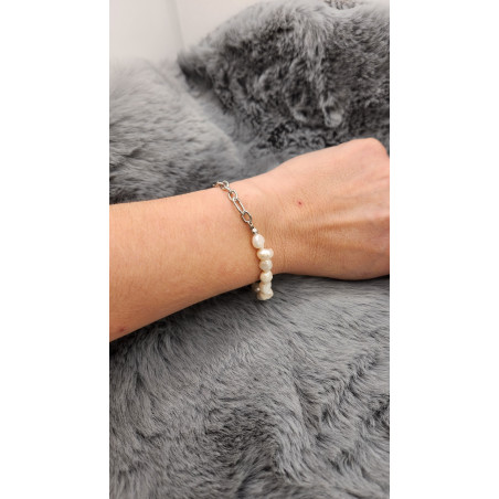 Bracelet Perles et chaine - Les Bijoux de Madame