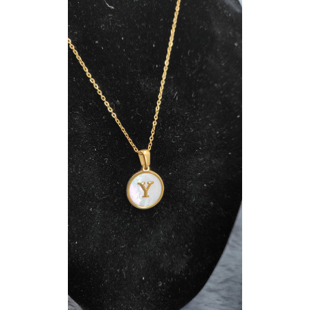 Collier initial lettre Y - Les Bijoux de Madame