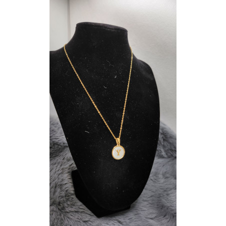Collier initial lettre Y - Les Bijoux de Madame