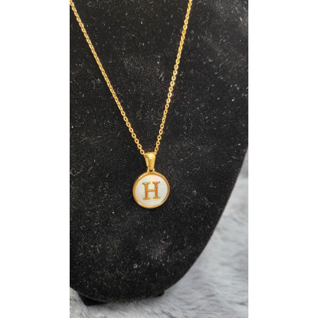 Collier Initial Lettre H - Les Bijoux de Madame
