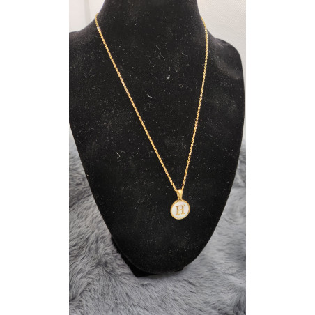 Collier Initial Lettre H - Les Bijoux de Madame