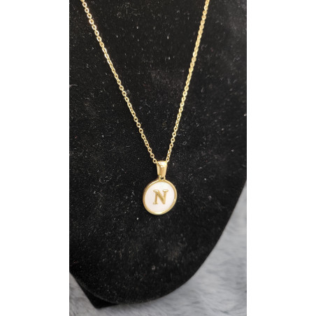 Collier Initial Lettre N - Les Bijoux de Madame