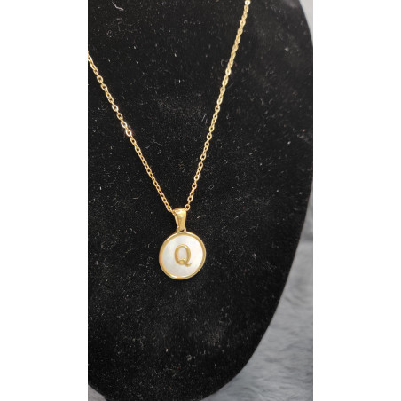 Collier Initial lettre Q - Les Bijoux de Madame