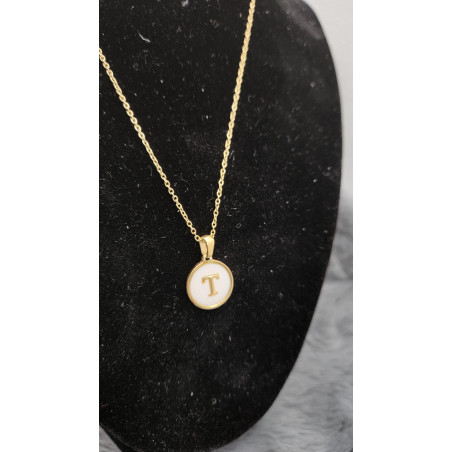 Collier initial lettre T - Les Bijoux de Madame