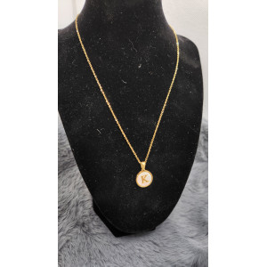 collier initial Lettre K - Les Bijoux de Madame